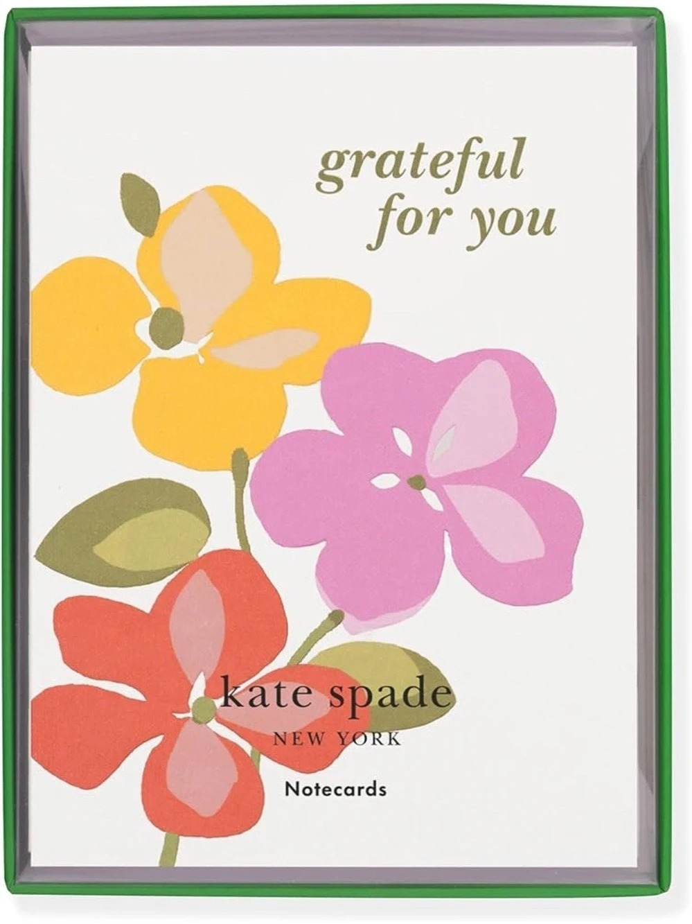 Kate Spade New York Spring Pansies Thank You Notecards - NIB